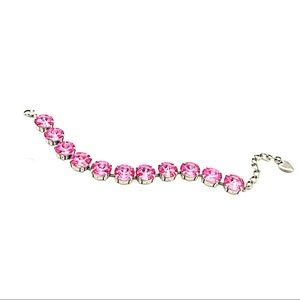 Tennis bracelet-pink diamond crystal bracelet